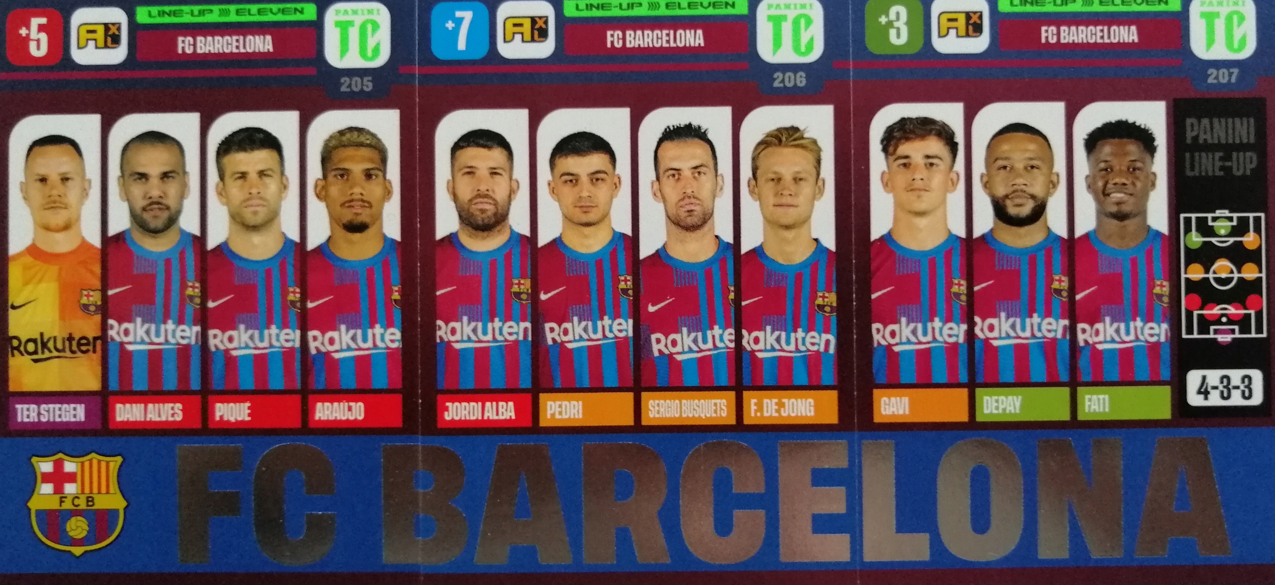Panini Top Class Line-up 3 Sztuki Barcelona