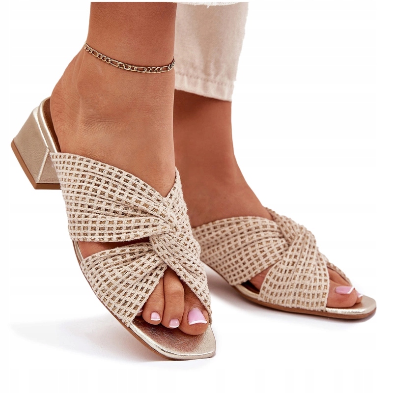 Nazouváky Na Bloku Maciejka 06955-25 Béžovo-zlaté 37