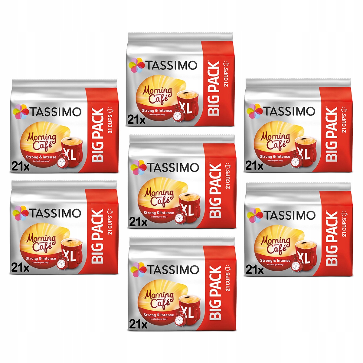 Kapsułki Tassimo BigPack Morning Cafe Strong&Intense 6+1 Gratis!