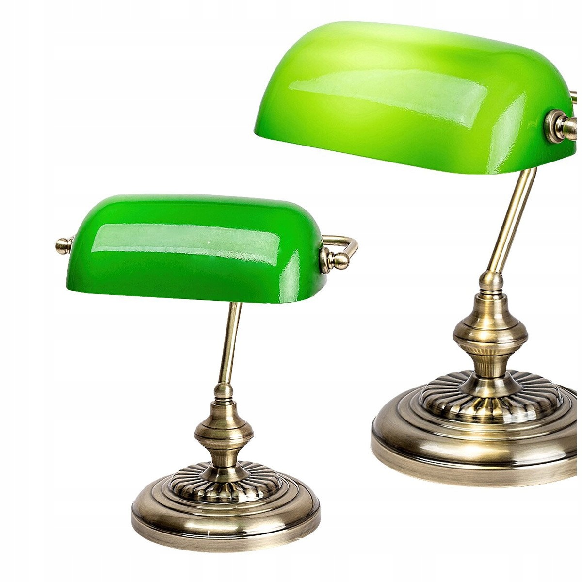 Stolová lampa bankárka Zelené sklenené tienidlo Bank 4038 Rabalux