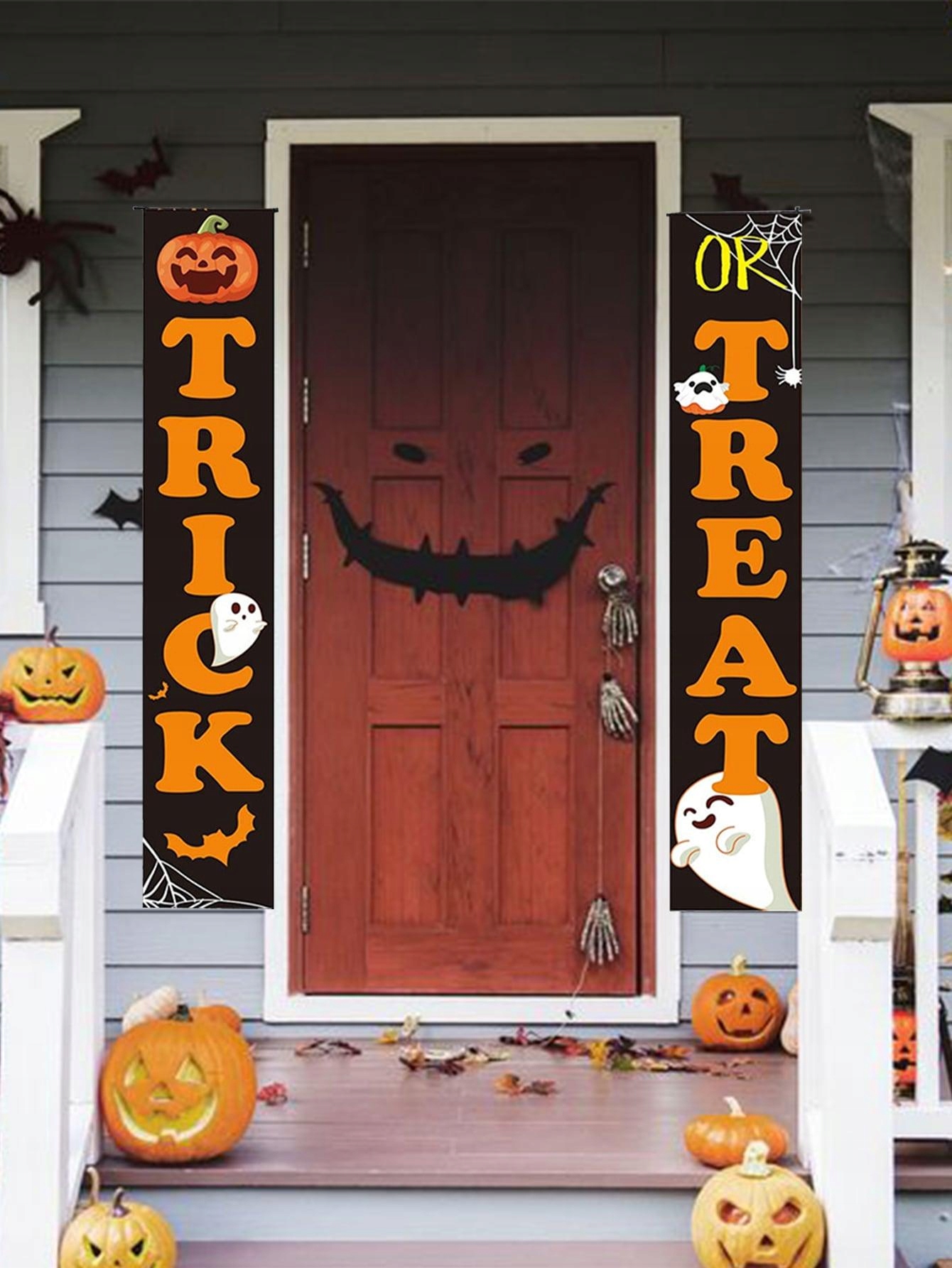 2 SZT OZDOBA HALLOWEENOWA WISZĄCA MATA GRAFICZNA WZÓR DYNIA NAPIS SHEIN Marka inna