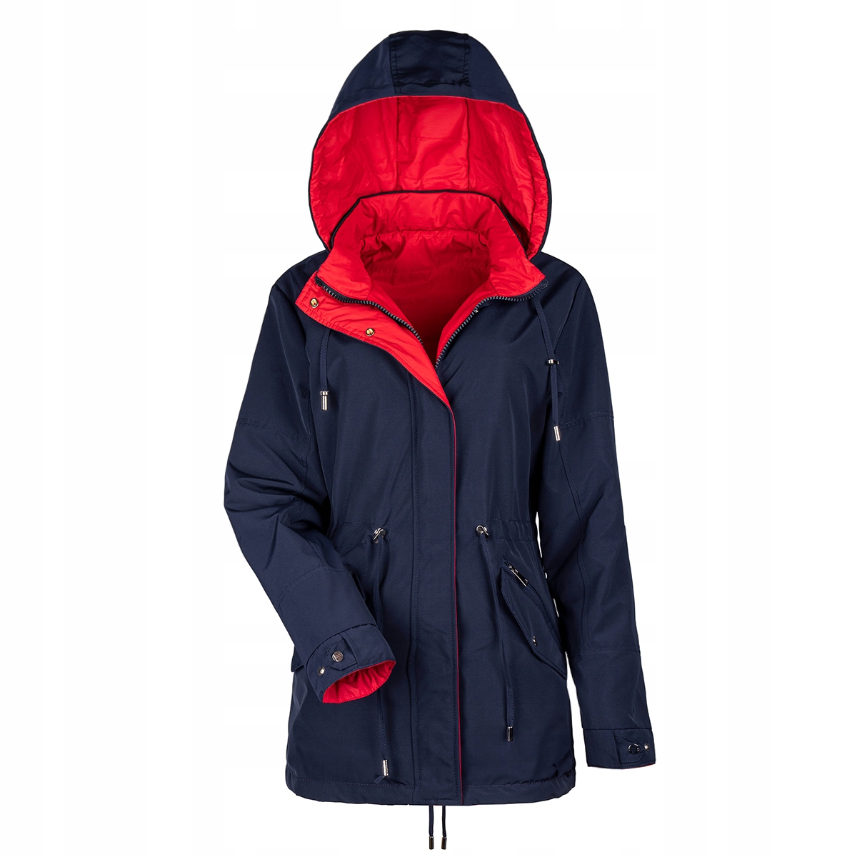 DWUSTRONNA od S do 7XL WIOSENNA Kurtka PARKA 3 KOLORY Przejściowa 3XL Kaptur z kapturem