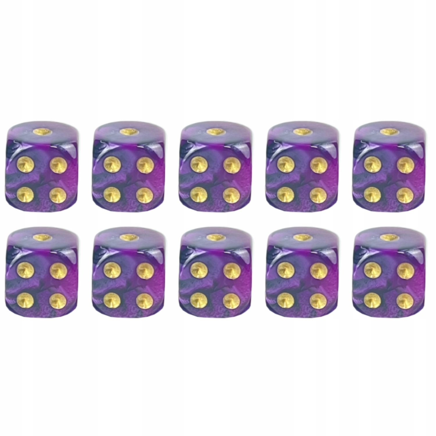 ZESTAW 10 KOSTEK K6 RPG EMO CHOCHLIKI KOŚĆ SZEŚCIOŚCIENNA 1,6 CM