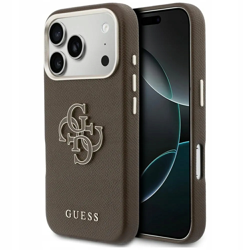 Guess pouzdro pro Iphone 17 Pro GUHCP17L5PS4RGGW (pu Fw Resin Logo) hnědé