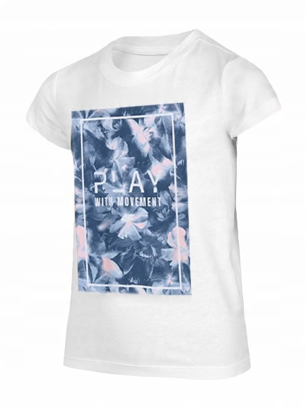 

T-shirt dziewczęcy 4F JTSD006 bawełniany biały 128
