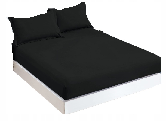 

Bawełniane Prześcieradło Bez Gumki 160x200 Czarne