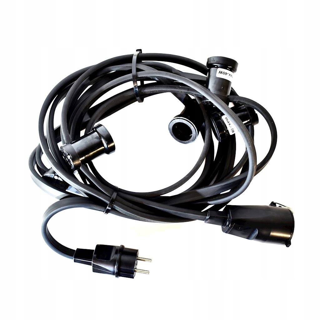 Girlanda IP20 Čierna 21 M Zásuvka