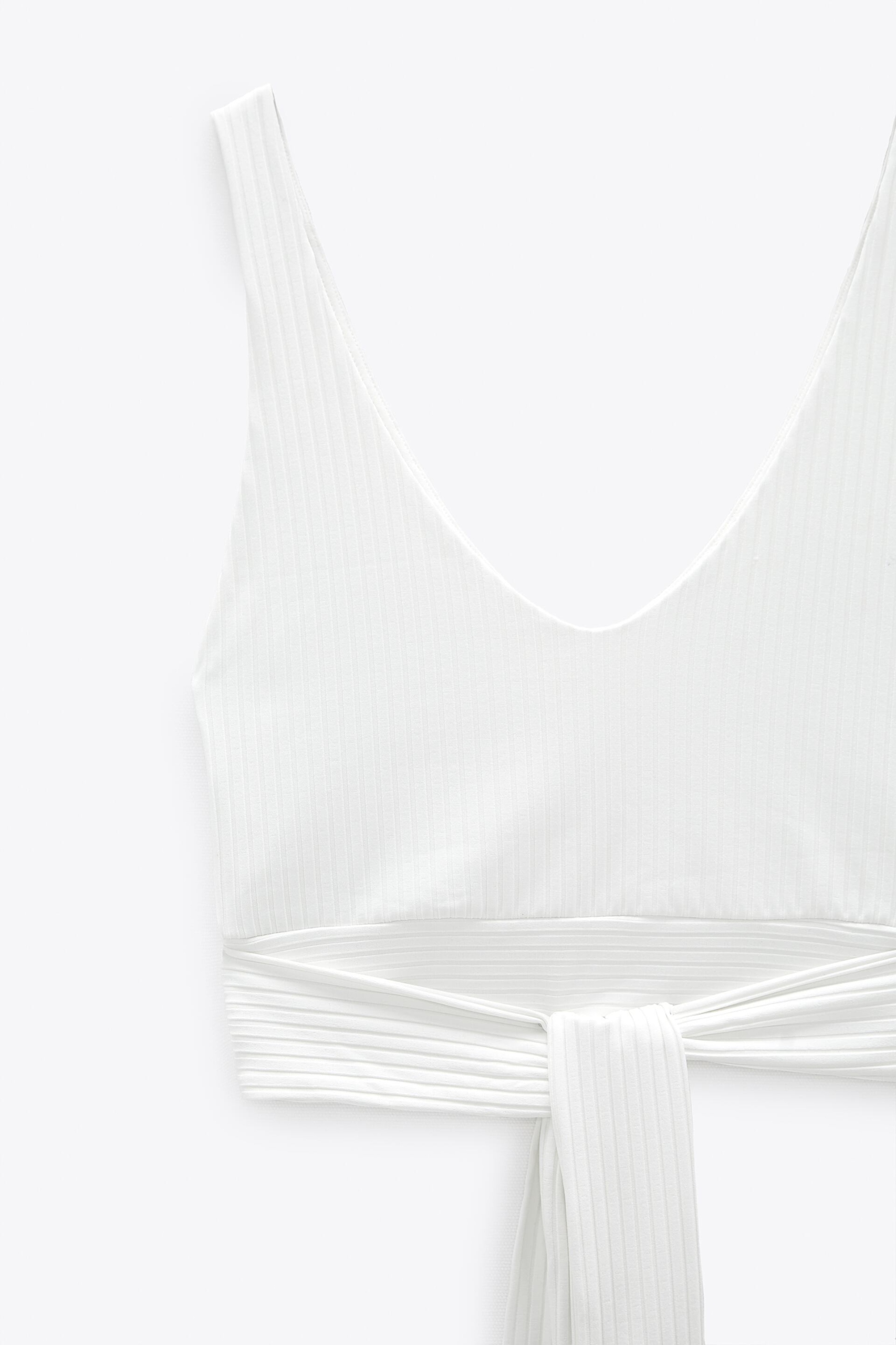 ZARA_KRÓTKI TOP WIĄZANY 0264338 Materiał dominujący poliamid