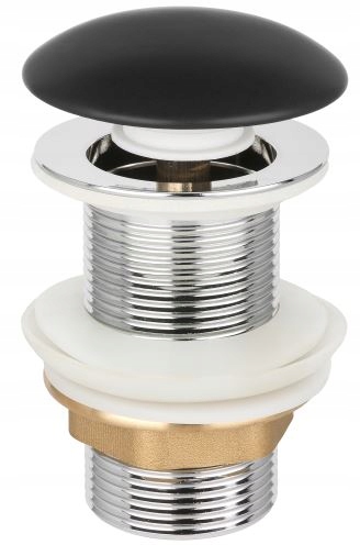 Zátka Do Umyvadla Click Clack Černá Matná Bez Přepadu