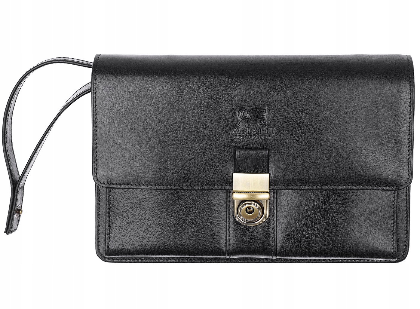 EKSKLUZYWNA SKÓRZANA SASZETKA MĘSKA ABIATTI GRUBA SKÓRA NATURALNA ORGANIZER Marka Abiatti