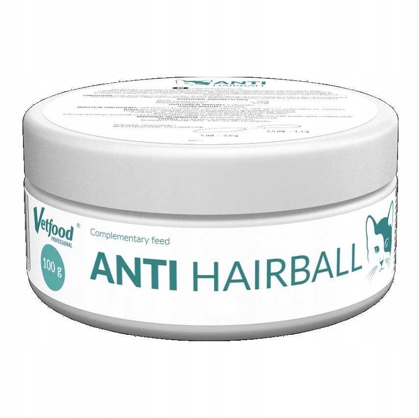 Levně VetFood Anti Hairlball na vlasové kuličky pro kočky 100 g