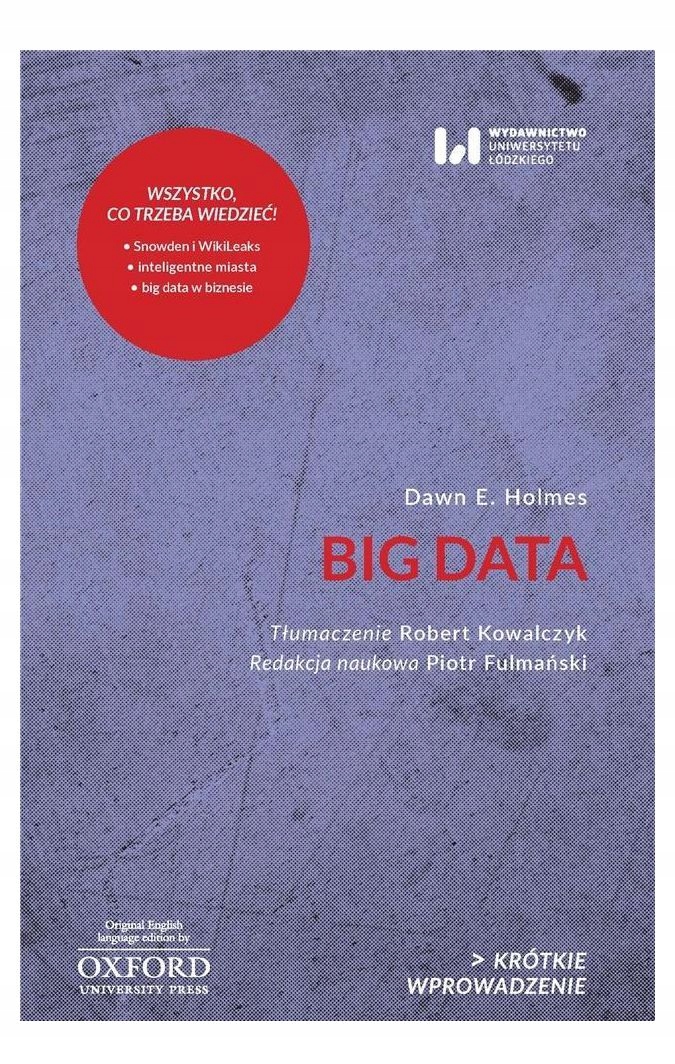 BIG DATA - Dawn E. Holmes (KSIĄŻKA)