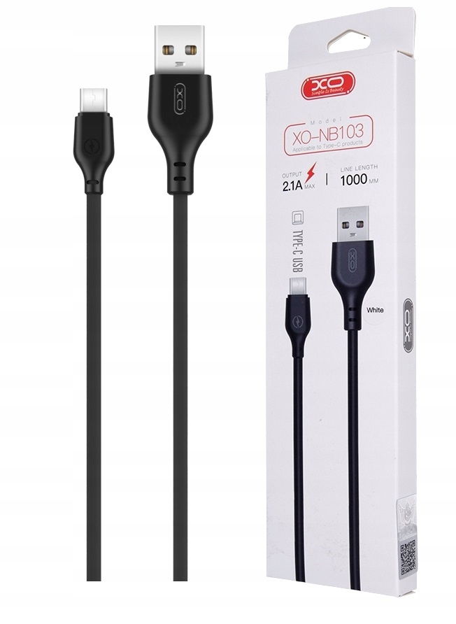 Szybki Kabel USB typ C 2.1A 1m Ładowarki Tabletu