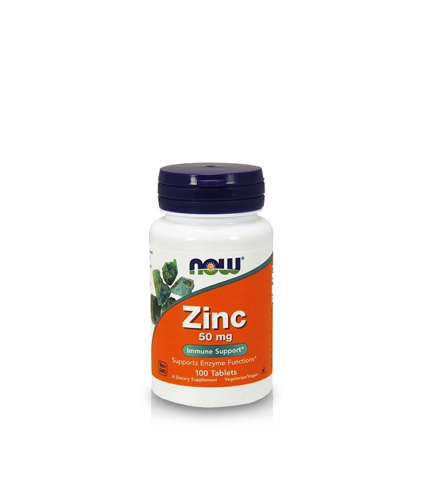 NOW ZINC GLUCONATE 50mg 100 TAB CYNK GLUKONIAN CYNKU ZINK TESTOSTERON