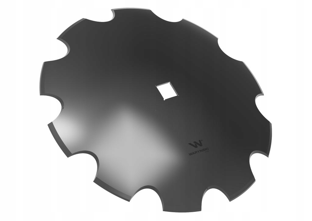 Talerz uzębiony Z-10 fi 610 otwór 40x40 grubość 6 mm stal borowa WARYŃSKI R