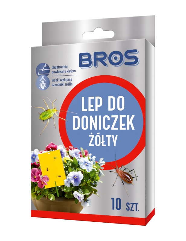

Bros Lepy na szkodniki do doniczek żółte 10szt