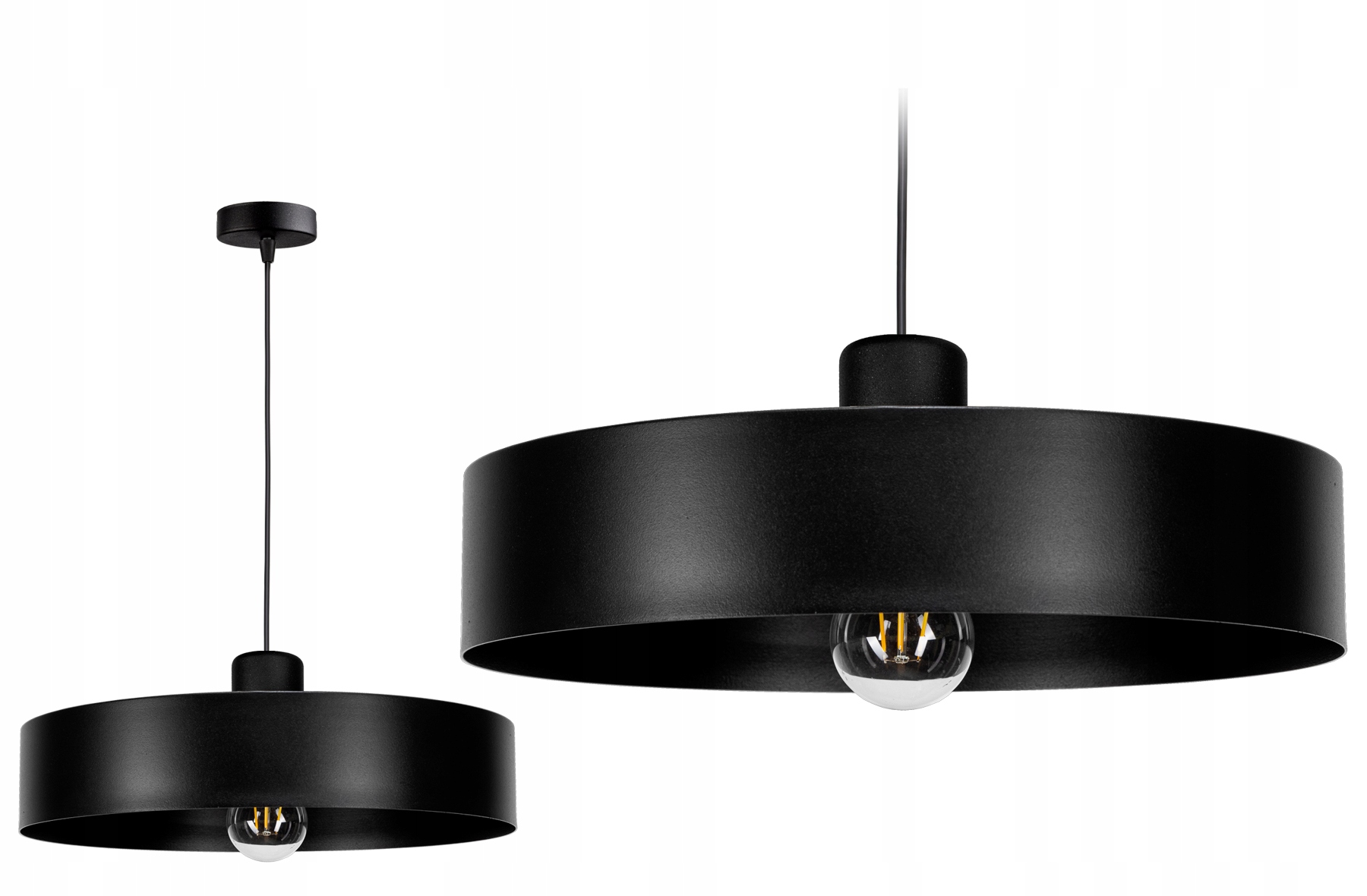 NOWOCZESNA LAMPA SUFITOWA METALOWA PLAFON ŻYRANDOL LOFT DUŻA 36CM LED