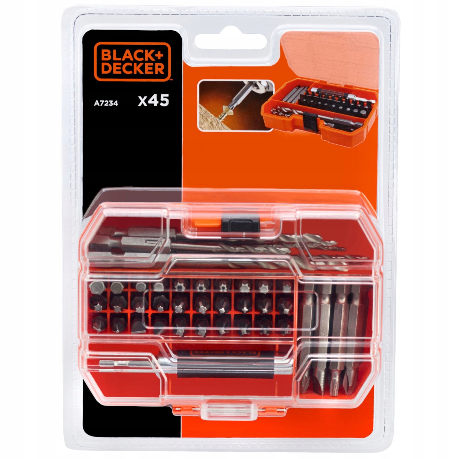 

Zestaw wierteł i bitów Black&Decker A7234 45 sztuk