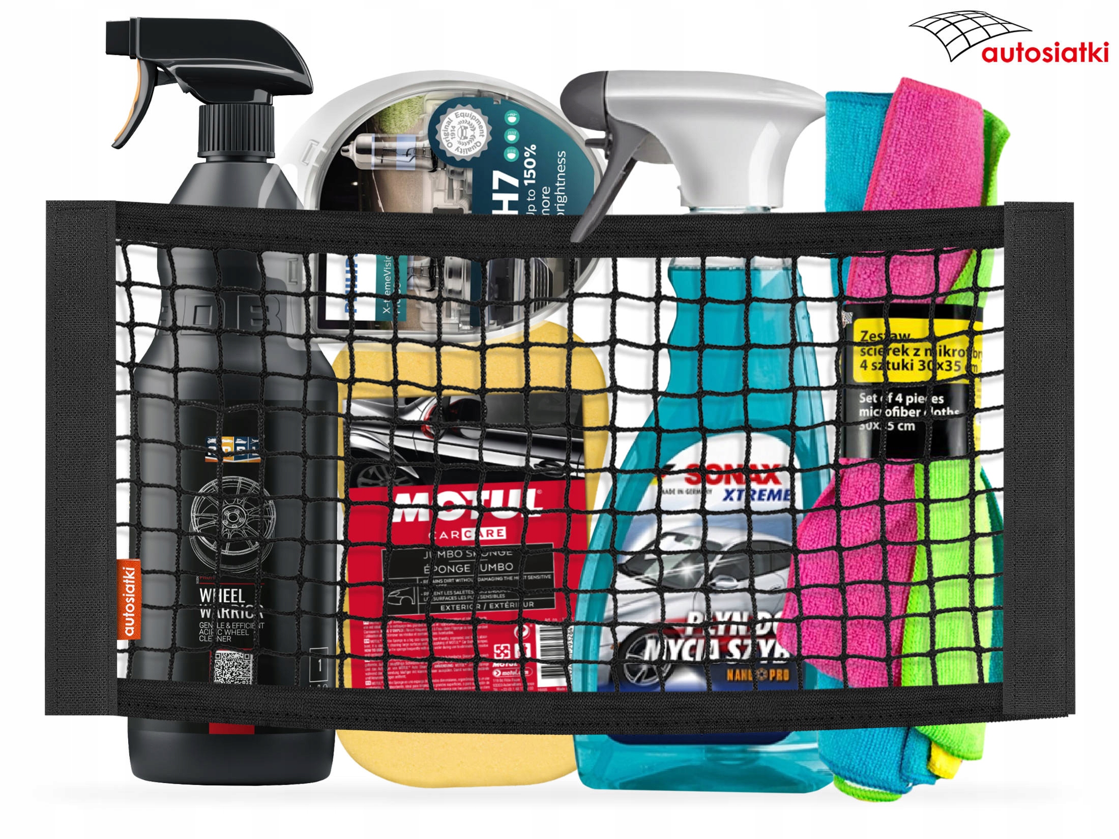 Siatka do bagażnika na mocny rzep VELCRO 20x40cm Producent Autosiatki