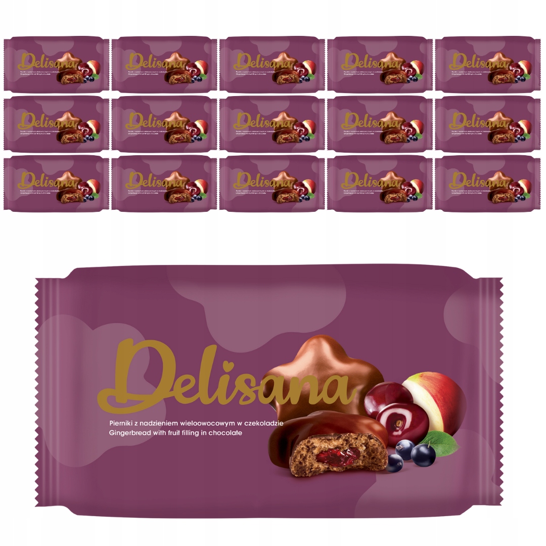 Levně Delisana Perníky hvězdičky v čokoládě 200 g x 15 kusů