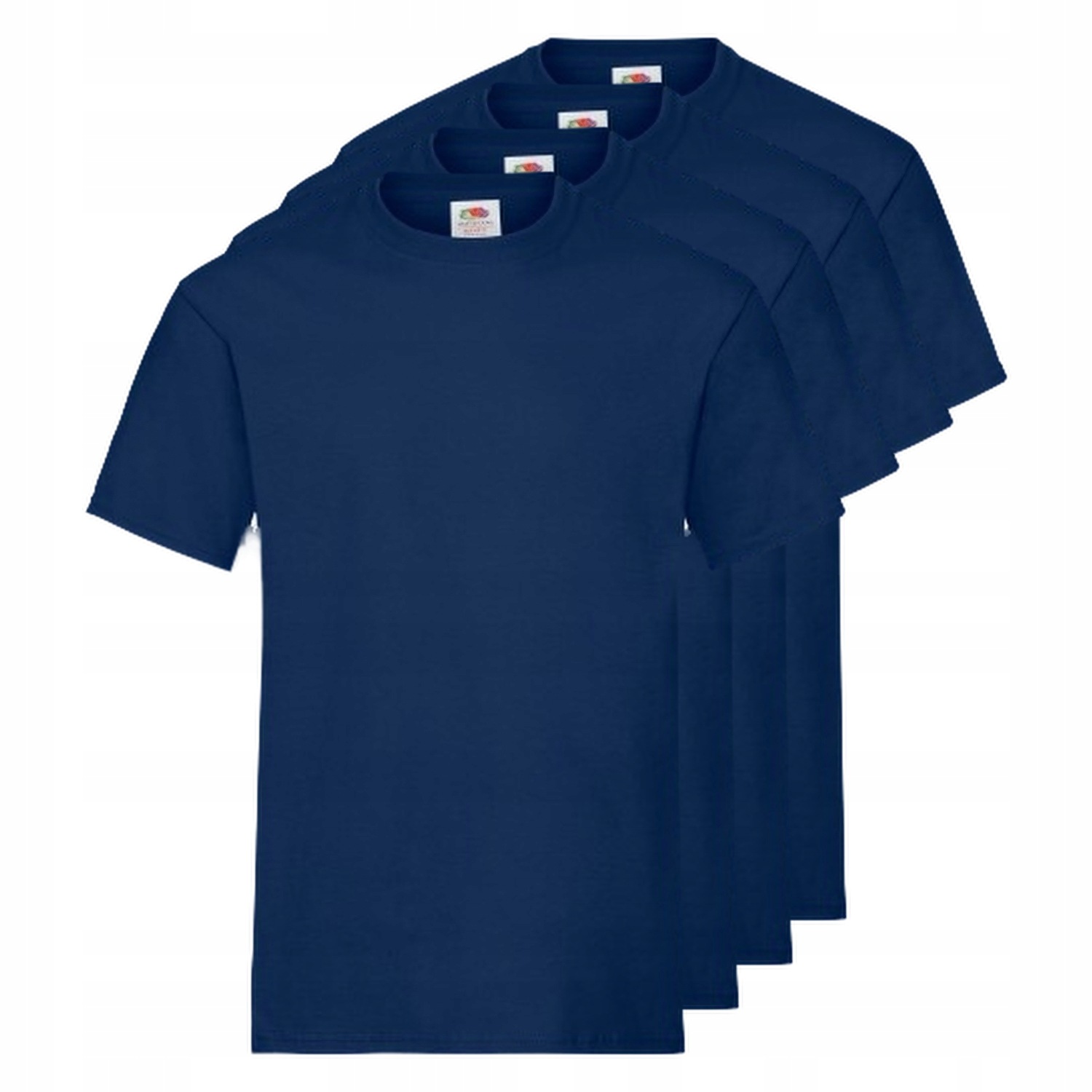 4x Pánské Tričko Heavy Fruit of the Loom tmavě modré, velikost 3XL