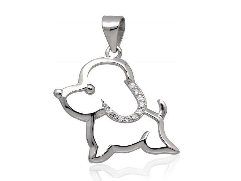 

Wisior Rodowany Piesek Z Cyrkoniami SREBRO925