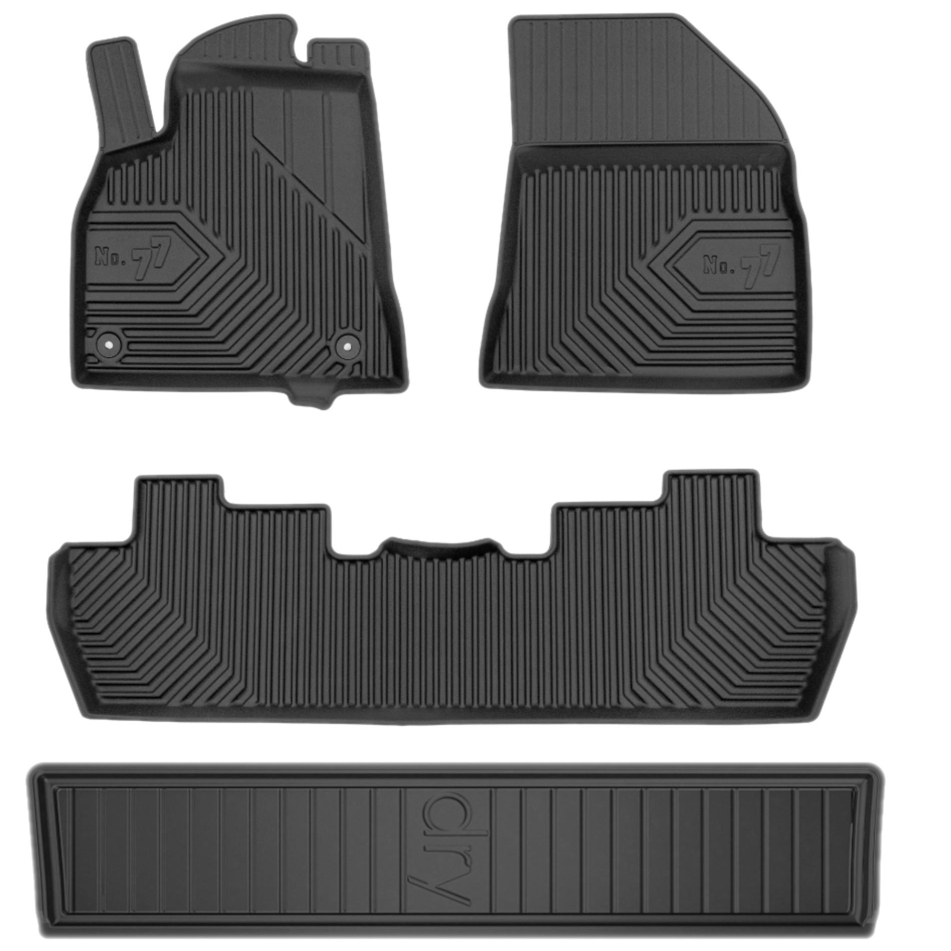 Gumové rohože rohož Peugeot 5008 09 rozložený 3. rad