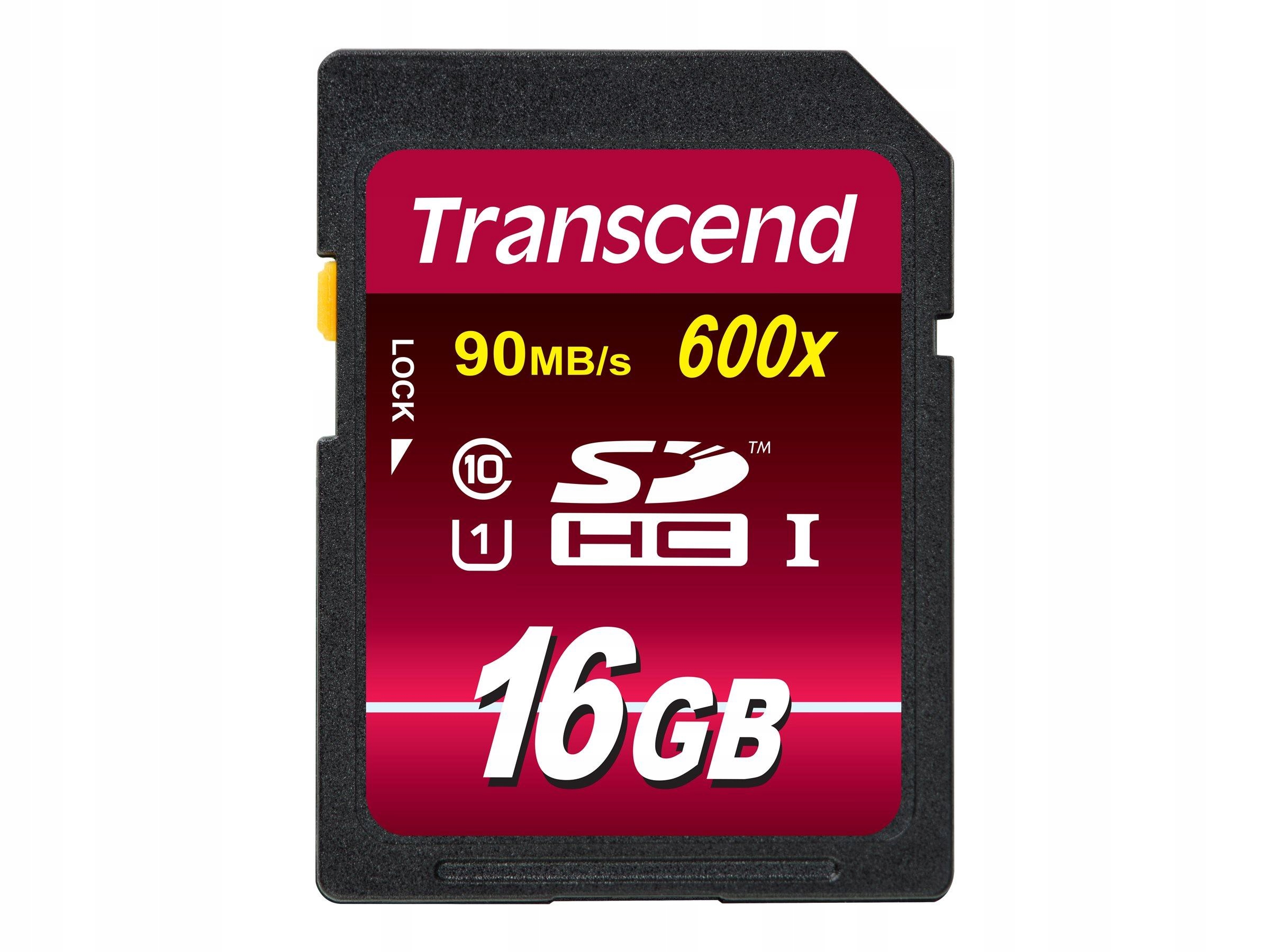 Transcend TS16GSDHC10U1 Transcend karta pamięci Sdhc UHS-1 16GB Class 10