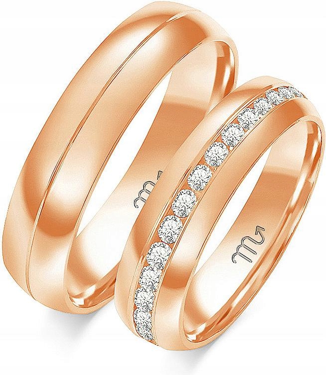 svatební prsteny z růžového zlata 585 r 20 21 22 elegantní gravírování kolekce