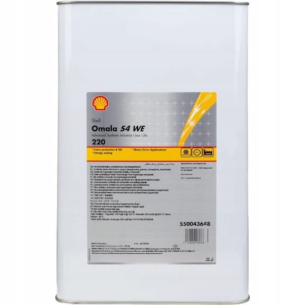 Olej przekładniowy Shell Omala S4 WE 220 20 litrów