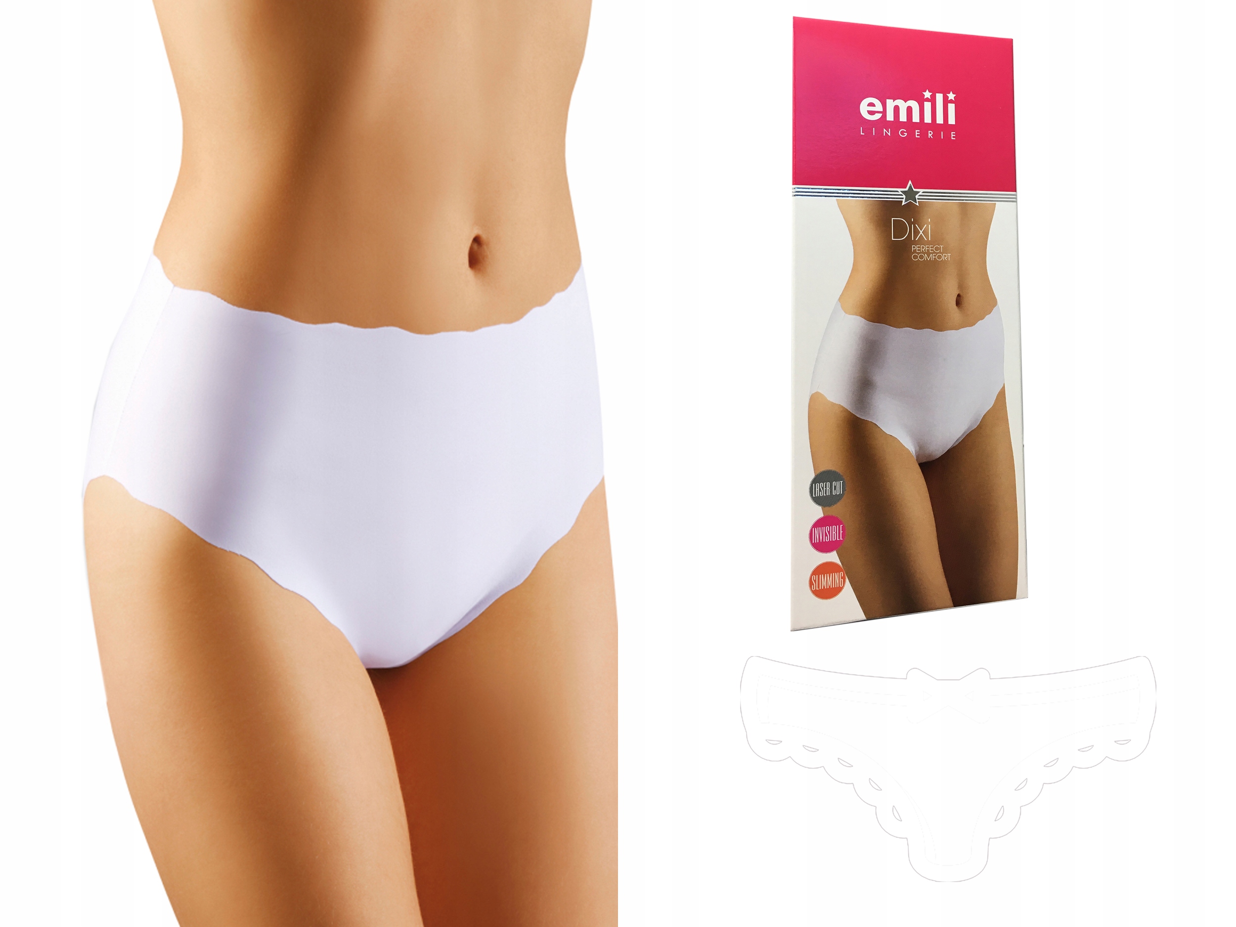 

Dixi Figi LaserCut Wyszczuplające Emili biały XL