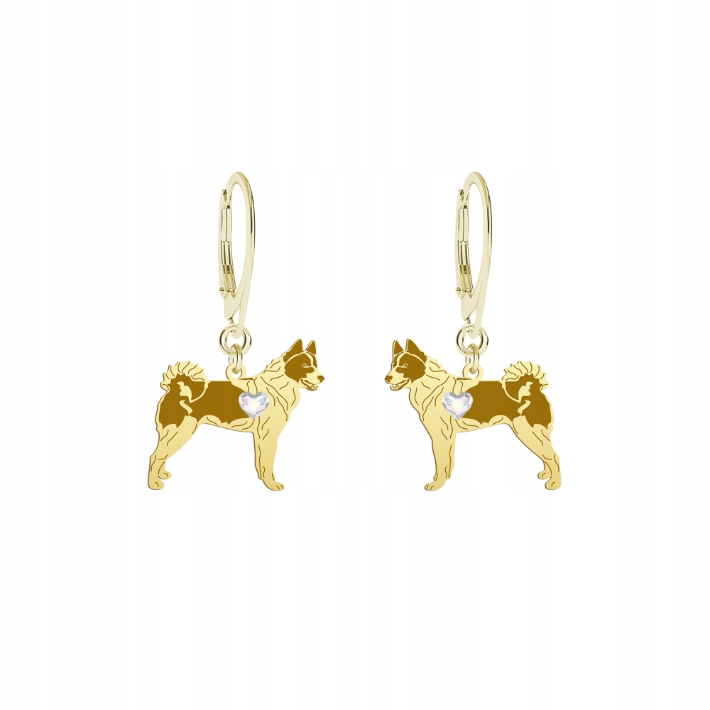 Náušnice Zlaté Russian-European Laika 925 Šperky Žena Gravírování Bonus