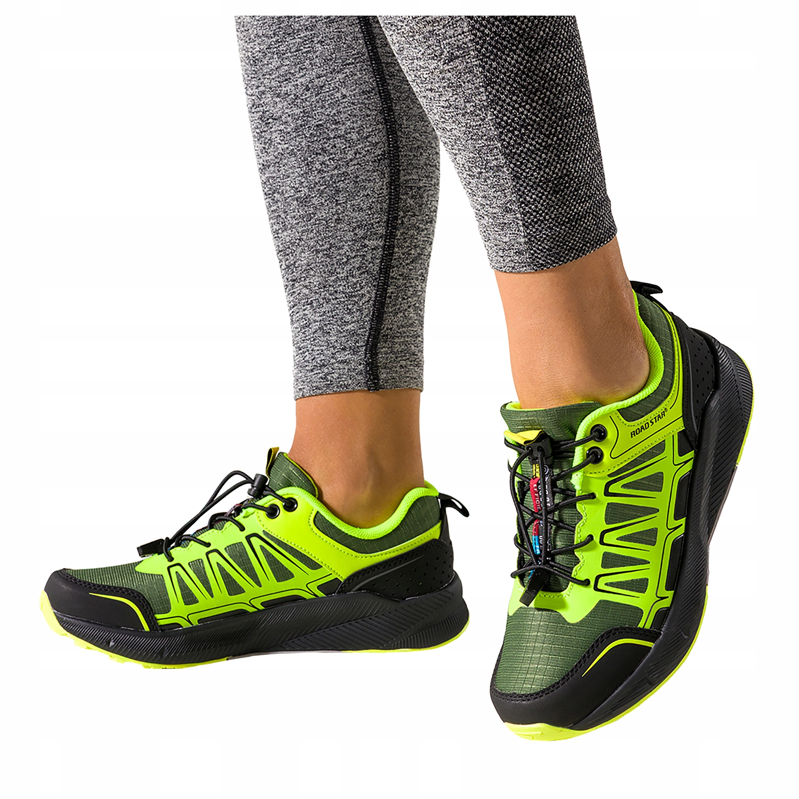 Zelené Trekingové boty Dámské Sportovní Elastické Šňůrky r 39