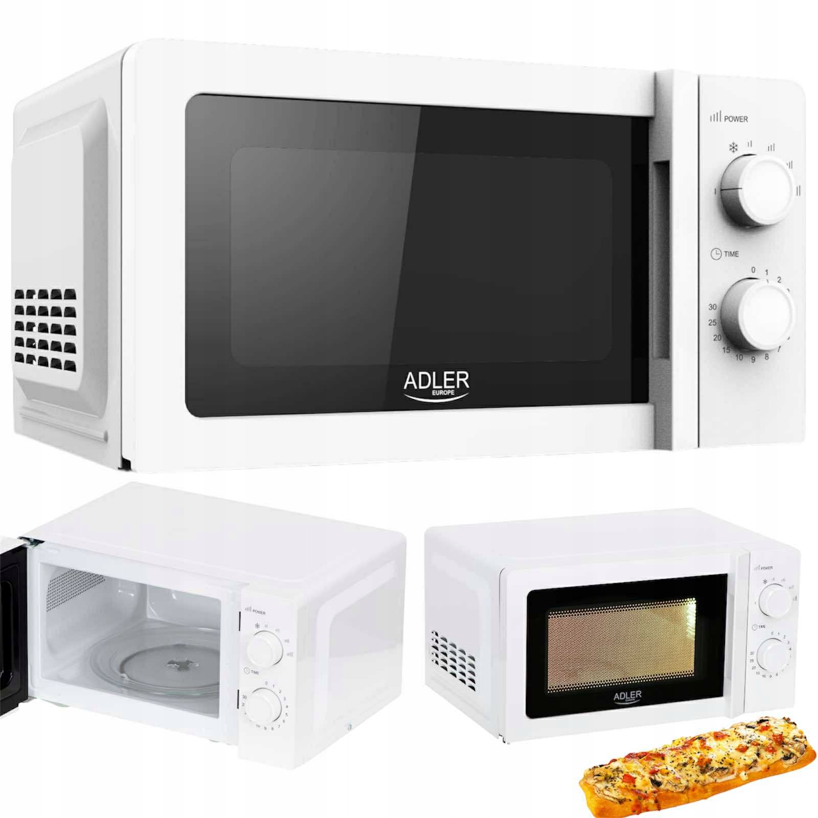 Kuchenka Mikrofalowa mocna Mikrofalówka 20L 700W Biała Wolnostojąca