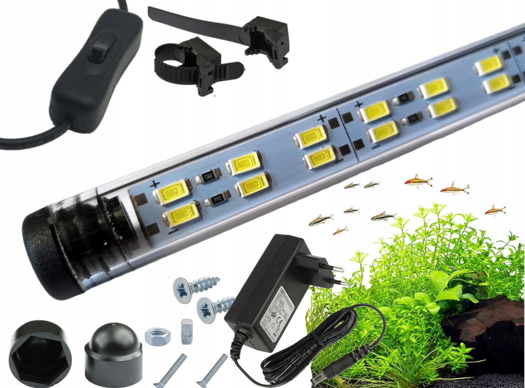 Lumi Flora Led žárovka 60 cm osvětlení Akvárium 5730 Bílá sada