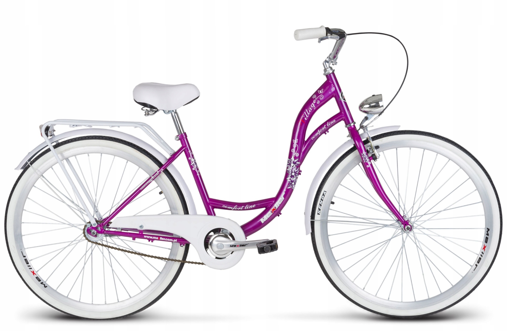 Rower Retro Miejski Mexller Village 28 Fioletowy Polski Producent