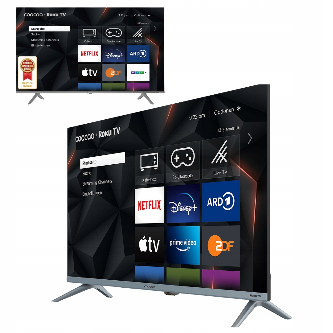 Telewizor 50 cali Led Tv Coocaa 50R5G Roku 50" 126cm Uhd 4K Smart Tv czarny