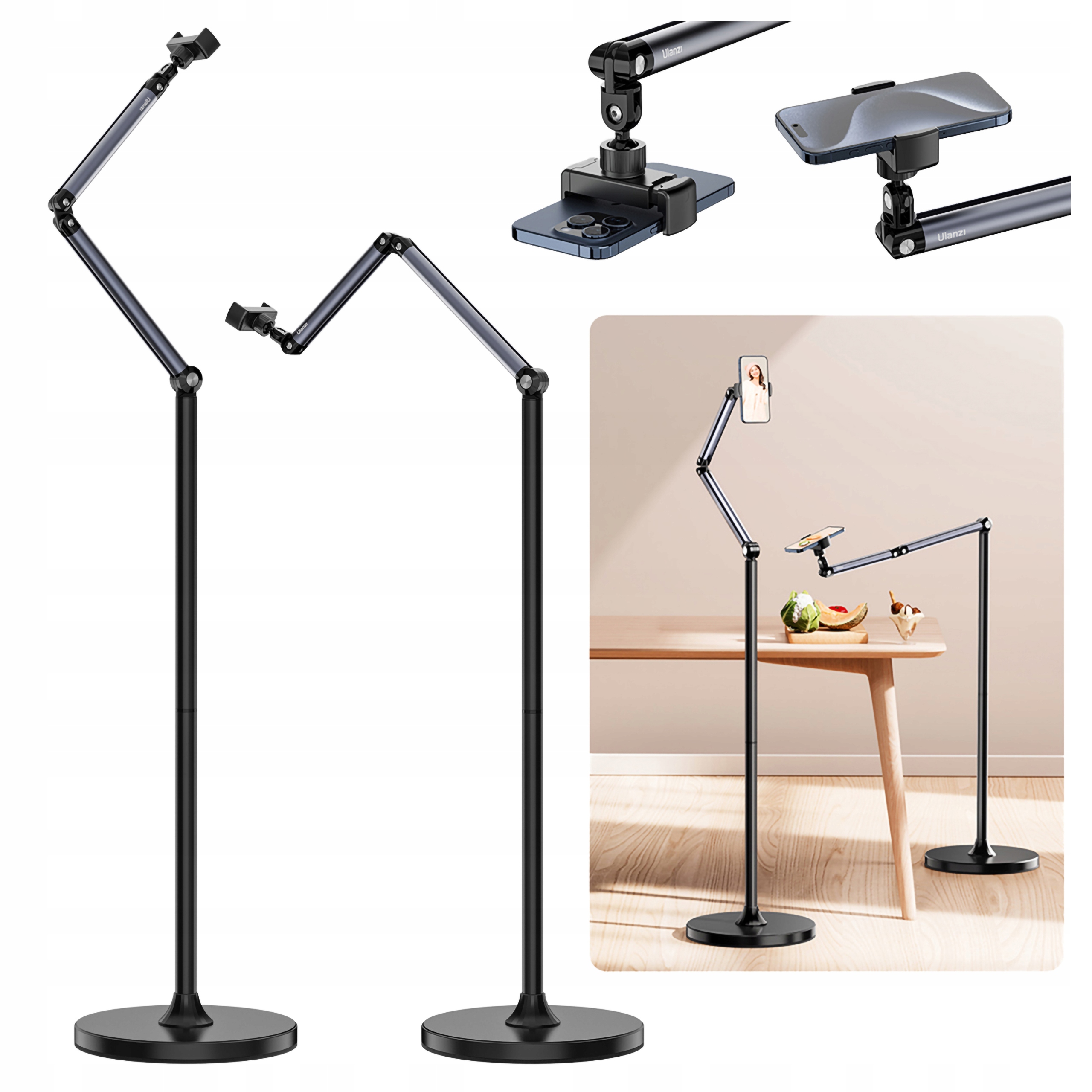 Stativ s hlavou pro smartphone TikTok, nahrávání Livestream, regulace