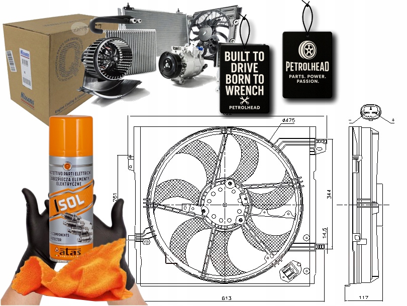 Ventilátor Chladiče S Krytem Nissan Qashqai II Rena #Petrolhead Pro+ Kit4
