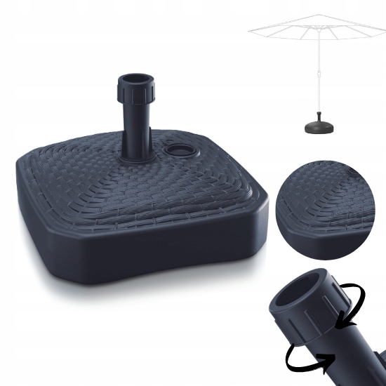 Duża Podstawa pod parasol Stojak XL Umbrella Base MPKR 39X39 Antracyt