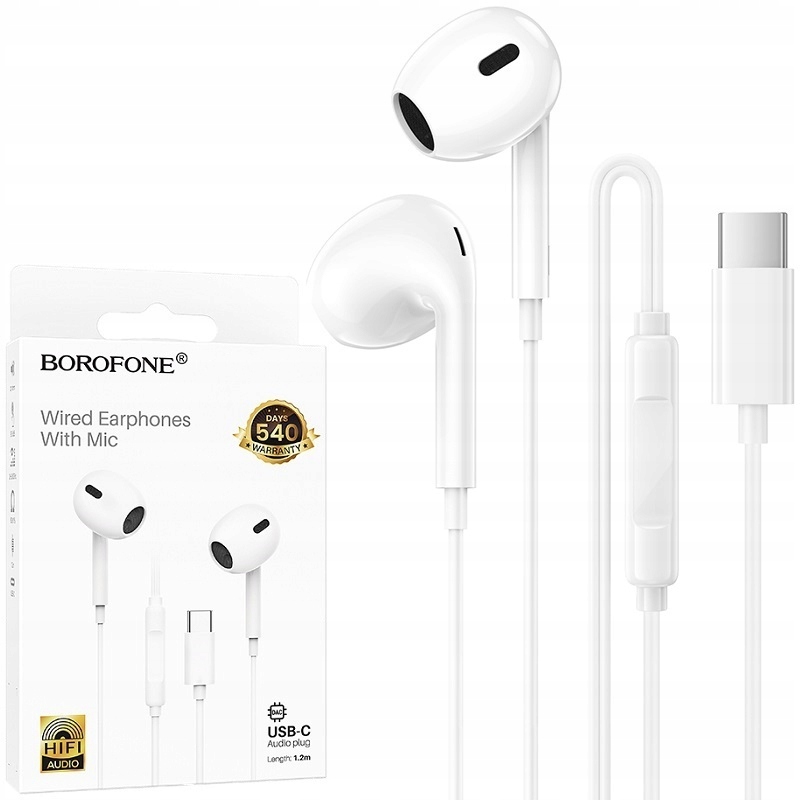 Słuchawki audio USB typ typu C USB-C type-c kablowe przewodowe sportowe DAC