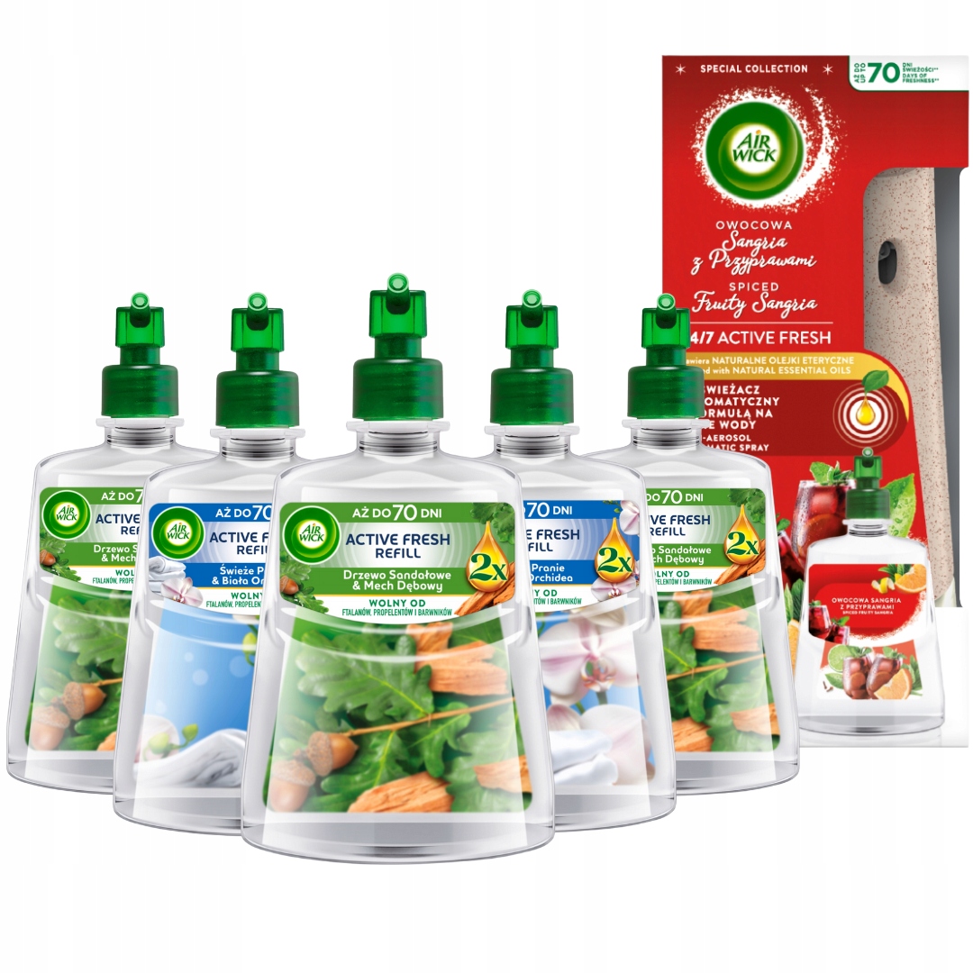 Air Wick Active Fresh Oceánský vánek Bílé květy Květ bavlny 6x228 ml