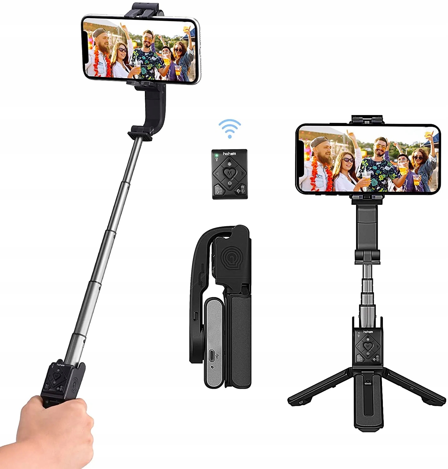 Gimbal 3w1 HOHEM iSteady Q do Telefonu Smartfona