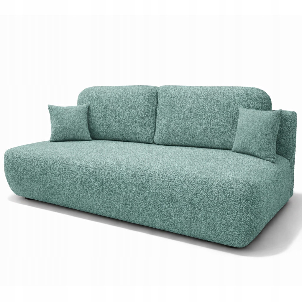 Pohovka S Funkcí Spaní Rozkládací Pohovka Do Obývacího Pokoje Emma 195 CM Mořská Zeleň