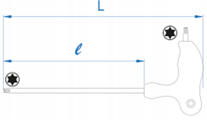 Klucz IMBUS TORX Z RĄCZKĄ T20 25 TYP 'L' KING TONY Kod producenta 116320TR