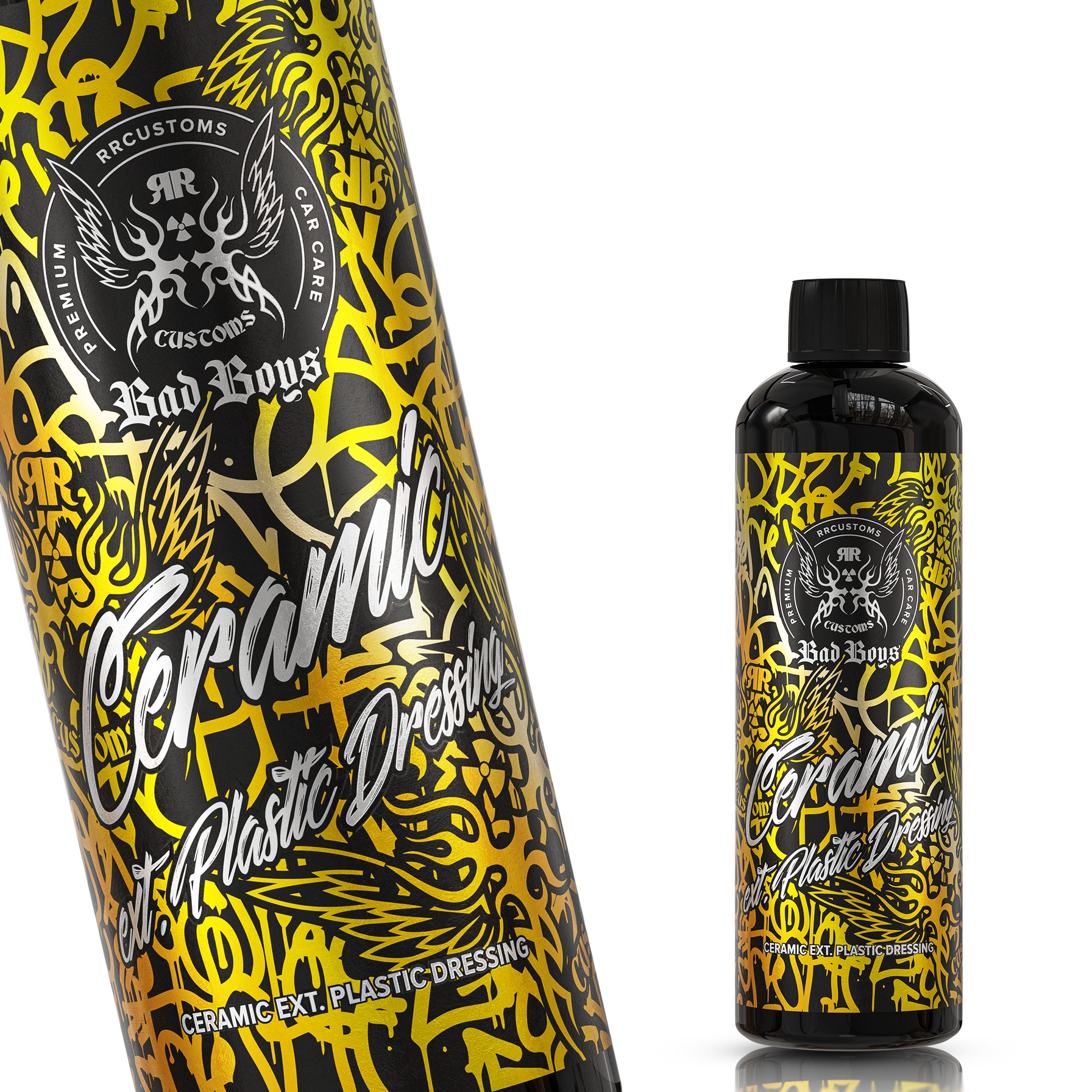 RR Customs BadBoys Ceramic Ext Plastic Dressing 500ml Czernidło do plastiku