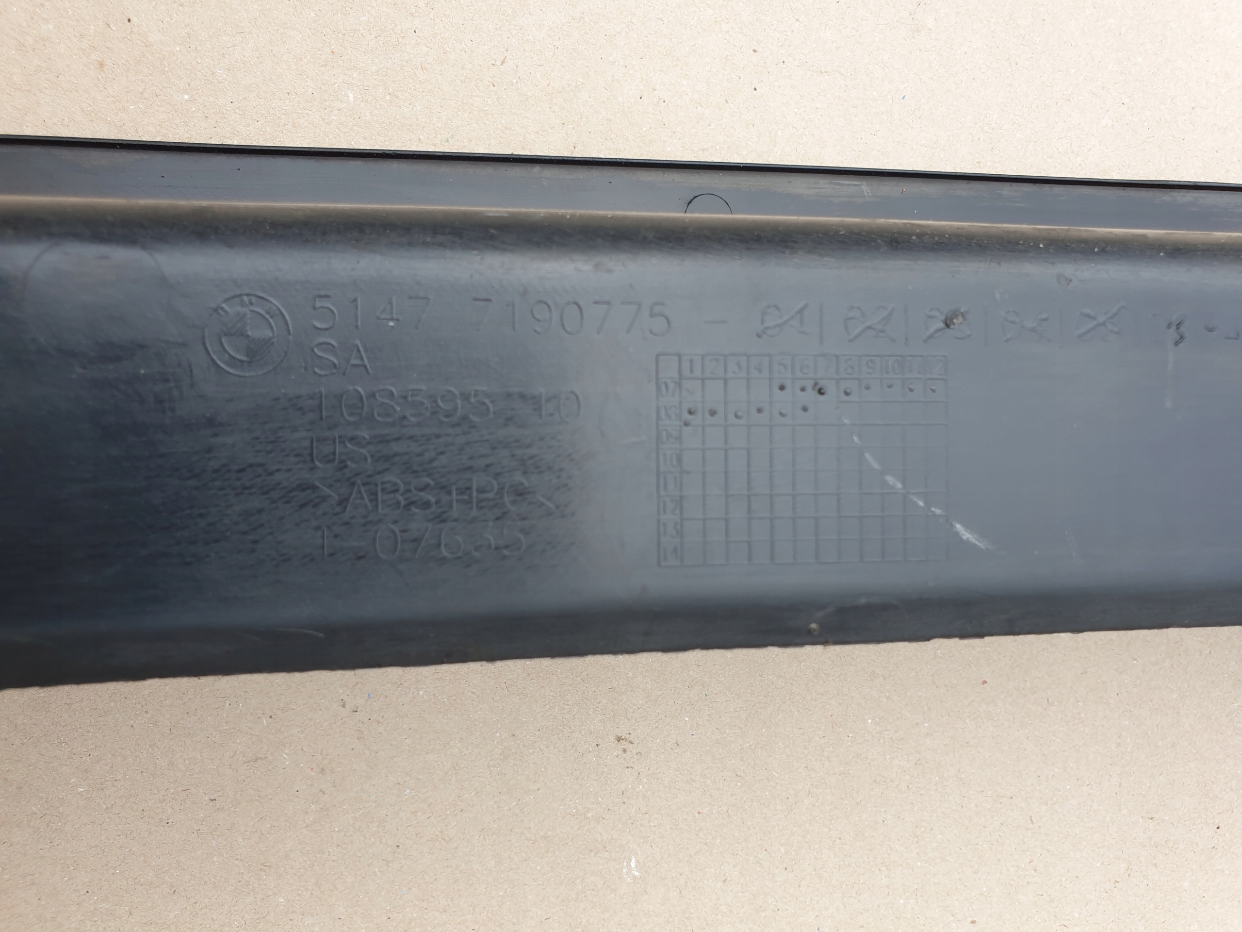 cover RYNNA moulding bonnet rear part boot BMW X6 E71