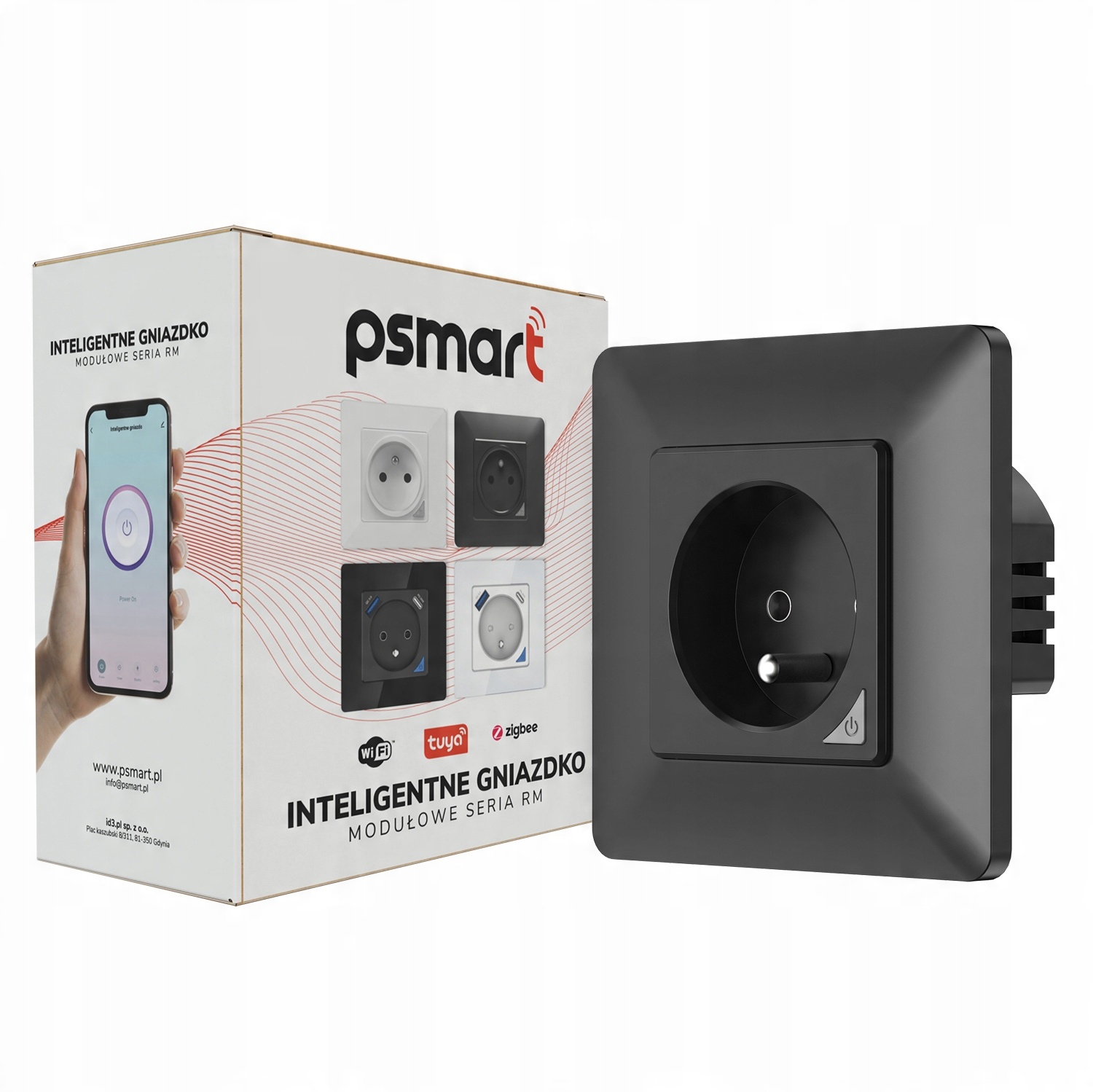 

Psmart Gniazdo pomiar czarne Rm ZigBee Tuya