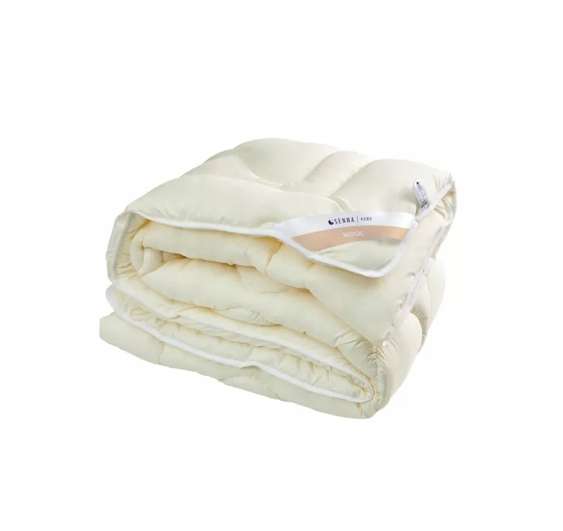 Vlněná přikrývka 155x200 1400 g krémová