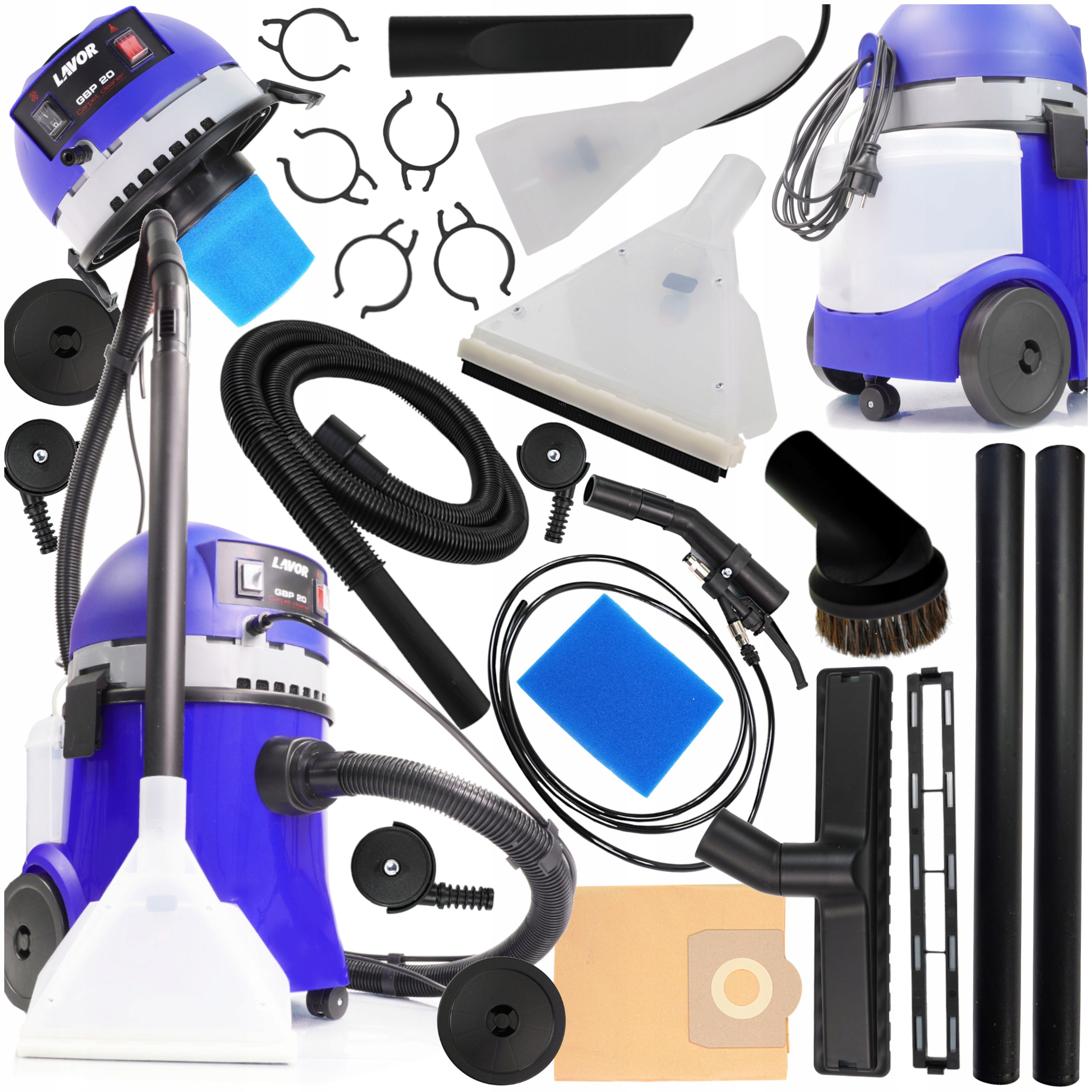 ODKURZACZ PIORĄCY GBP 20 LAVOR 4W1 DO TAPICEREK DYWANÓW MEBLI